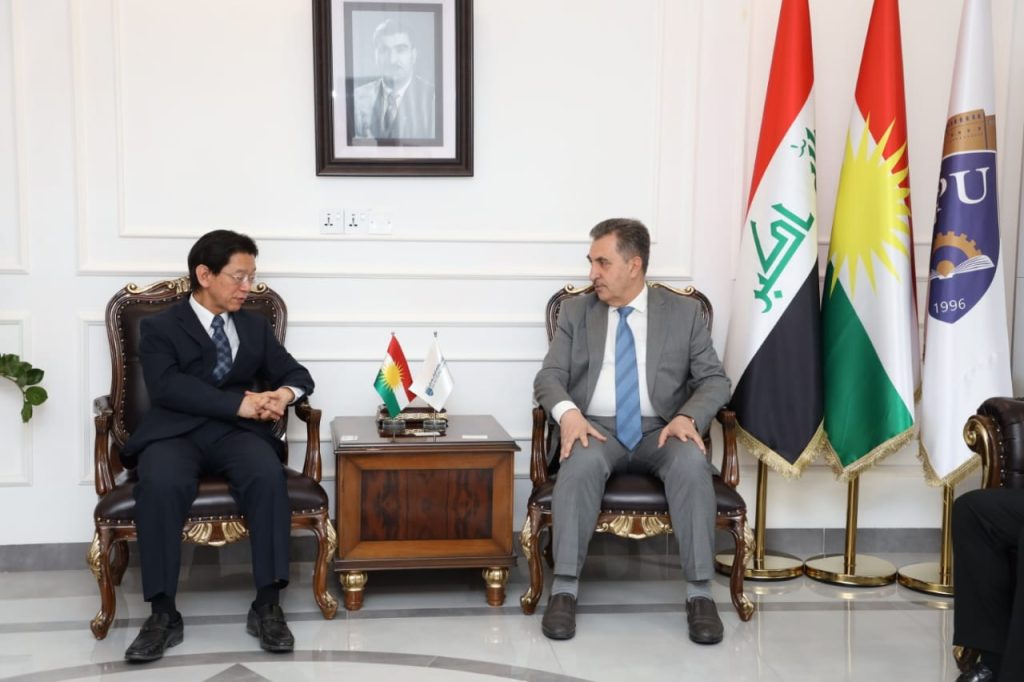 The Rector of Erbil Polytechnic University receives Japanese Consul General in Erbil
